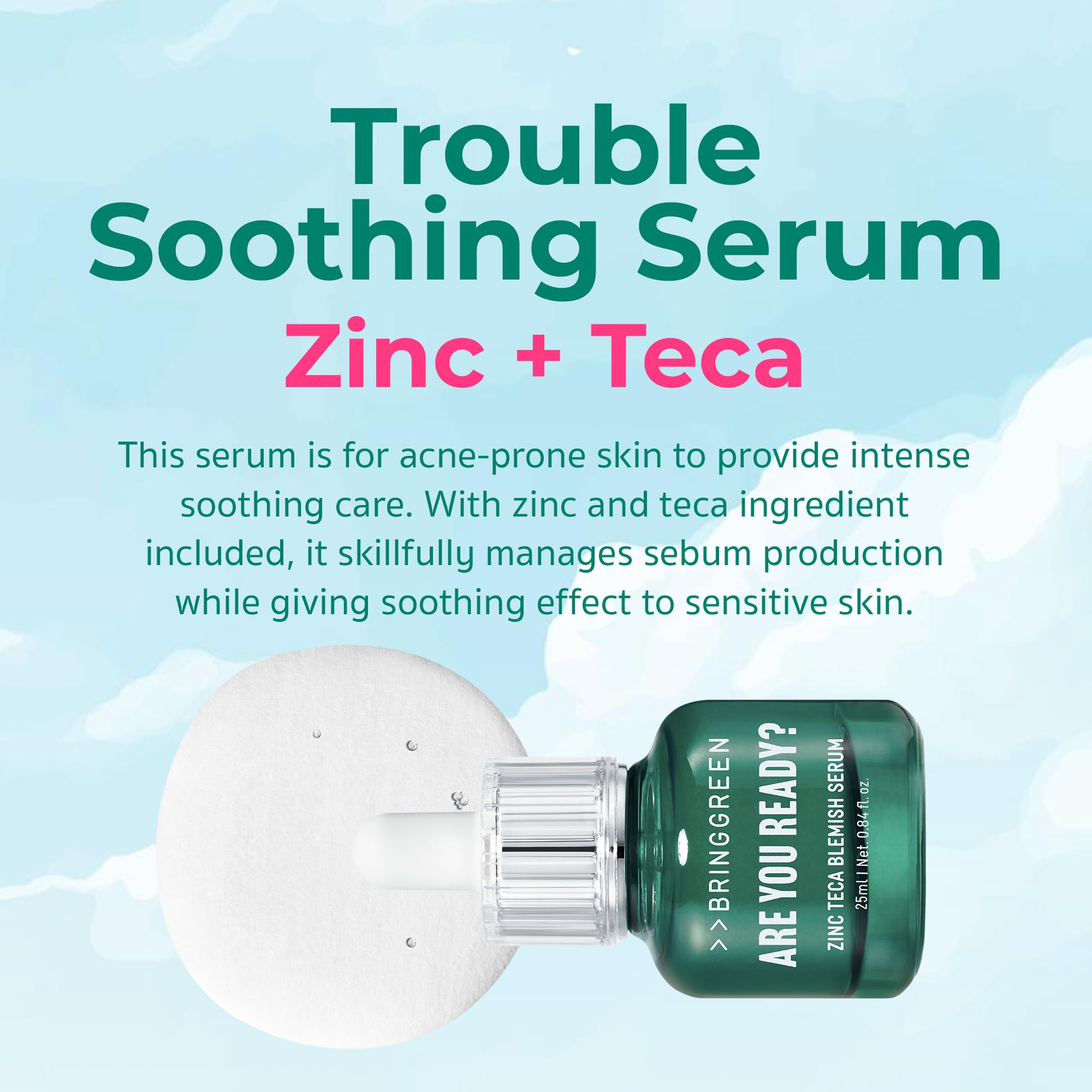BRING GREEN serum texture closeup highlighting lightweight hydration