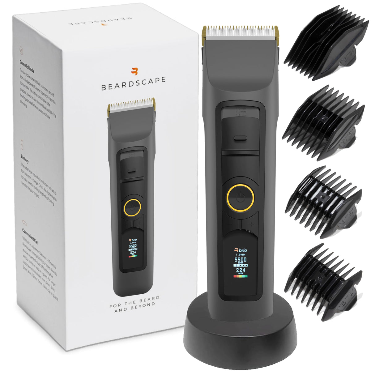 Brio Beardscape V2 trimmer front view for precise beard shaping
