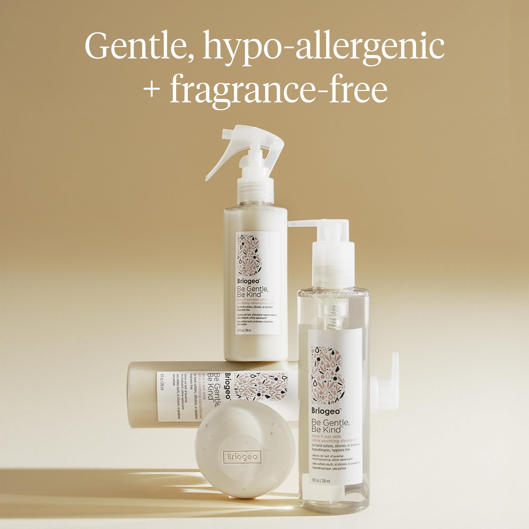 Briogeo Be Gentle Be Kind spray in action detangling without heaviness