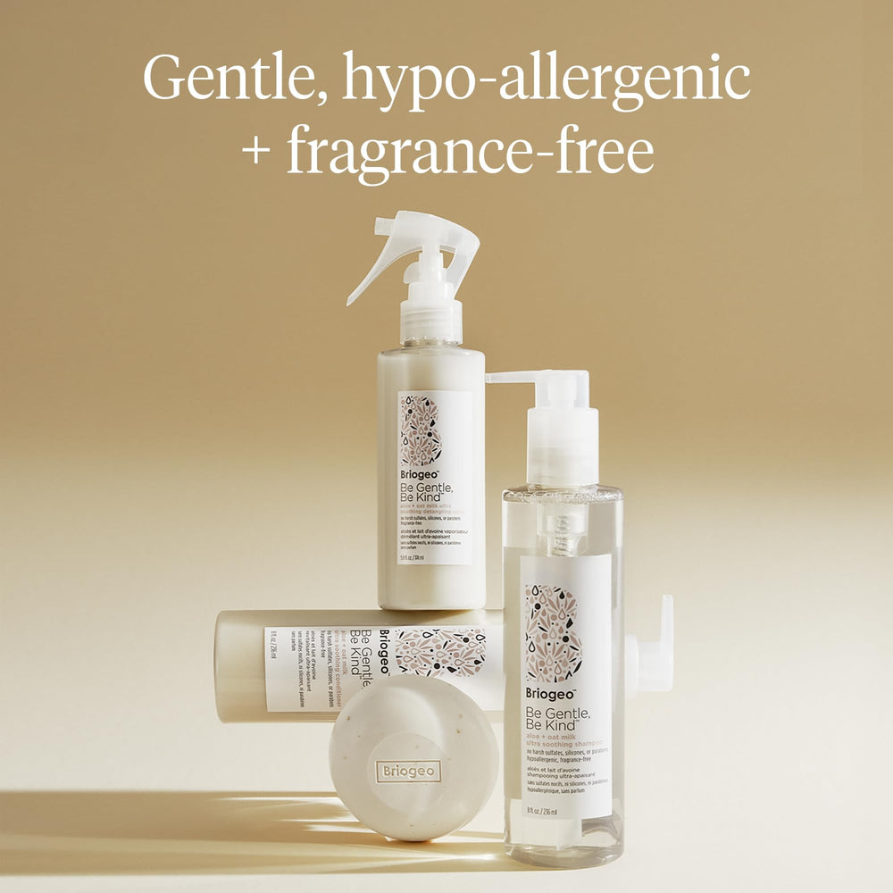 Briogeo Be Gentle Be Kind spray in action detangling without heaviness