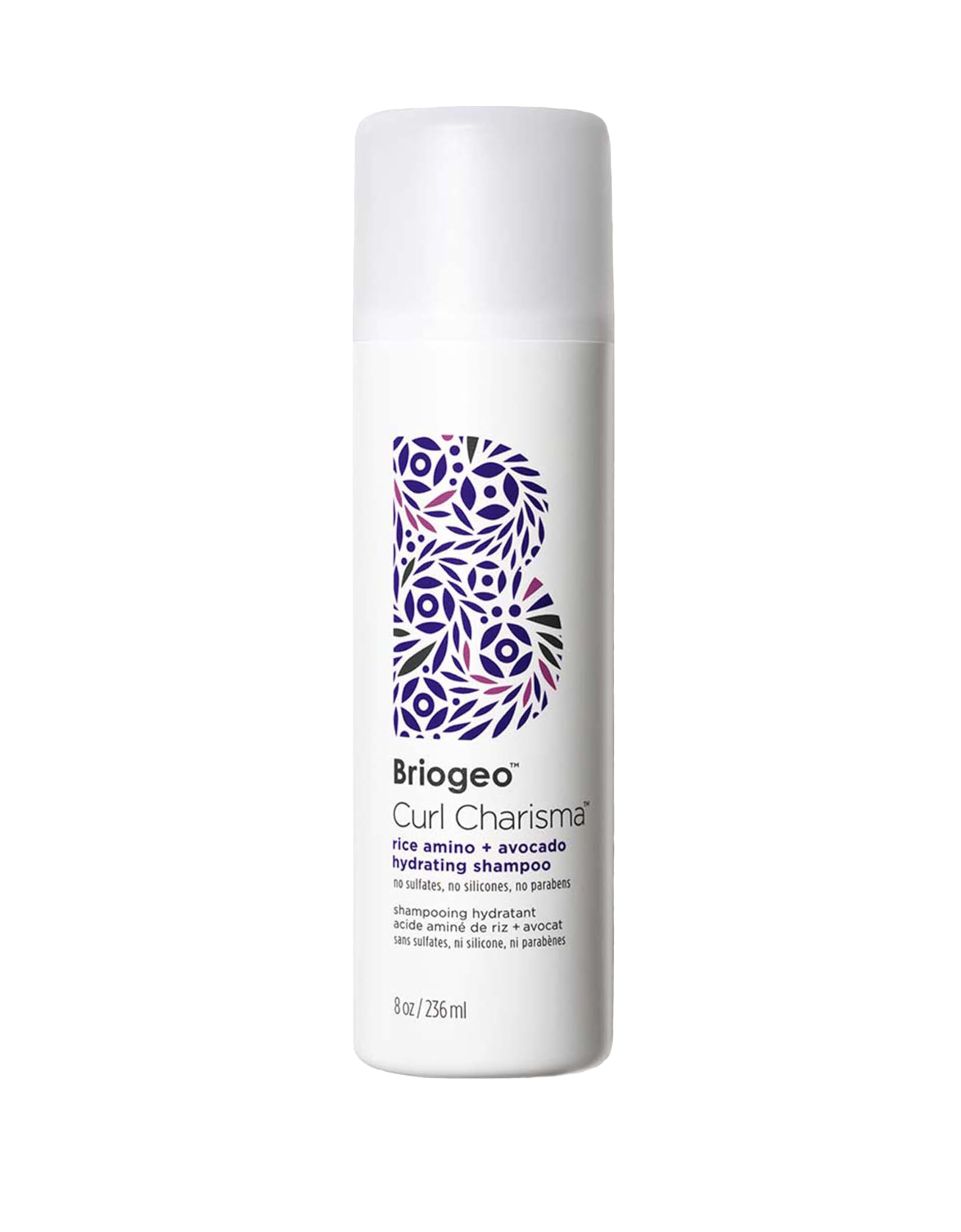 Briogeo Curl Charisma shampoo bottle shows hydrating cleanse for defined curls