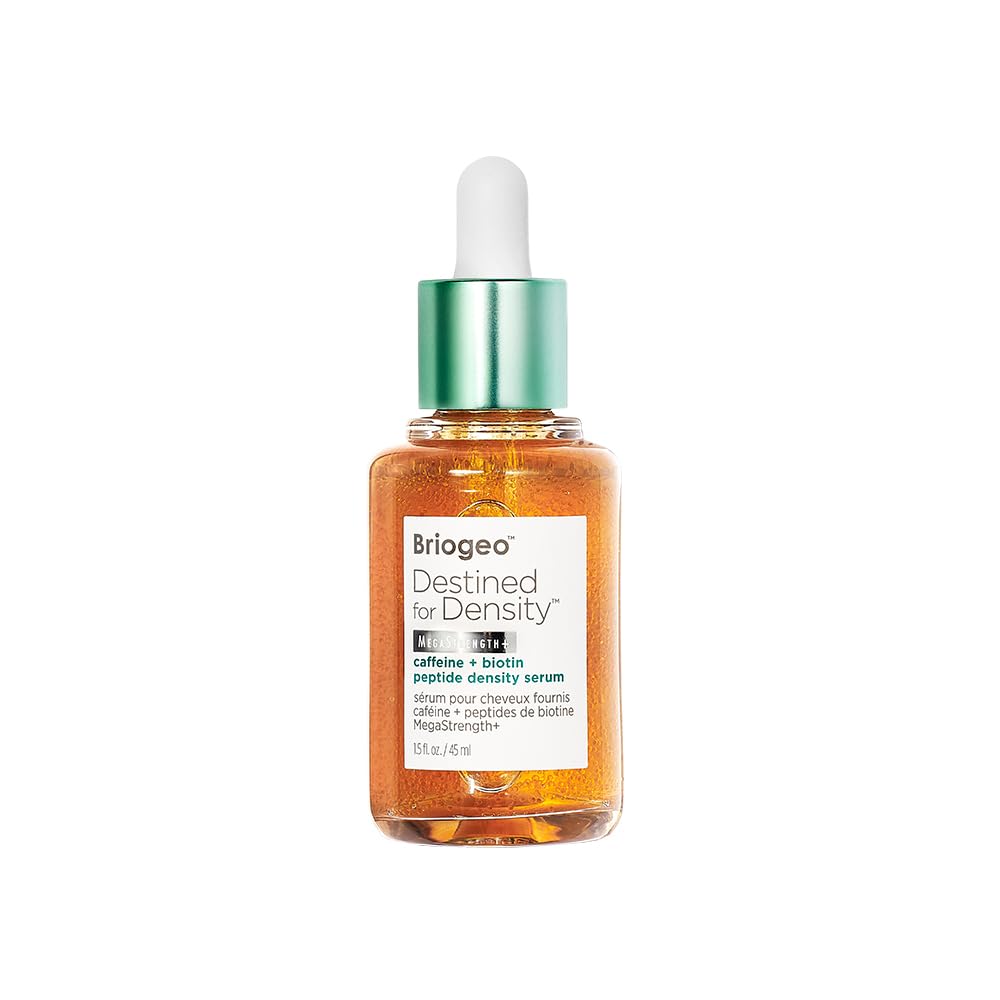 Briogeo Destined Density serum bottle ready for daily use, lightweight and non-greasy.