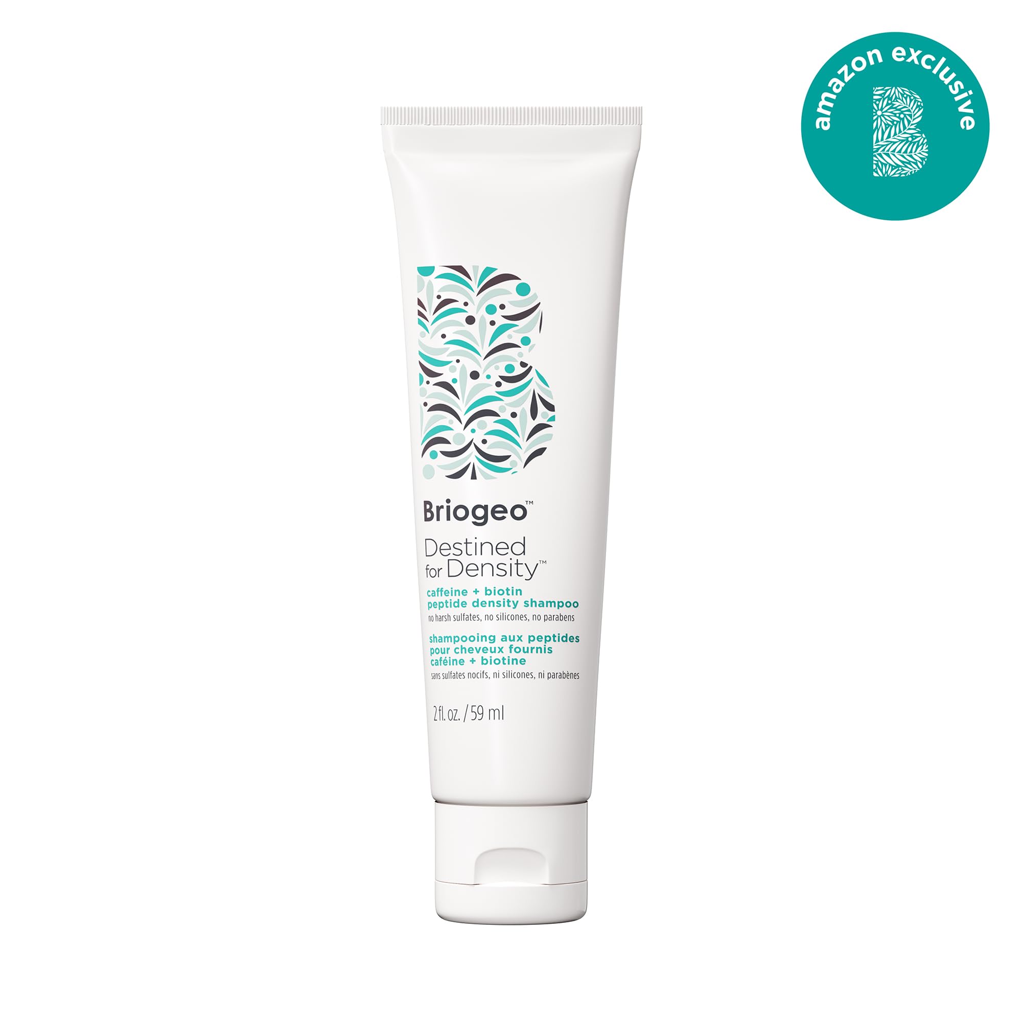 Briogeo Destined For Density bottle pump for easy daily cleansing.