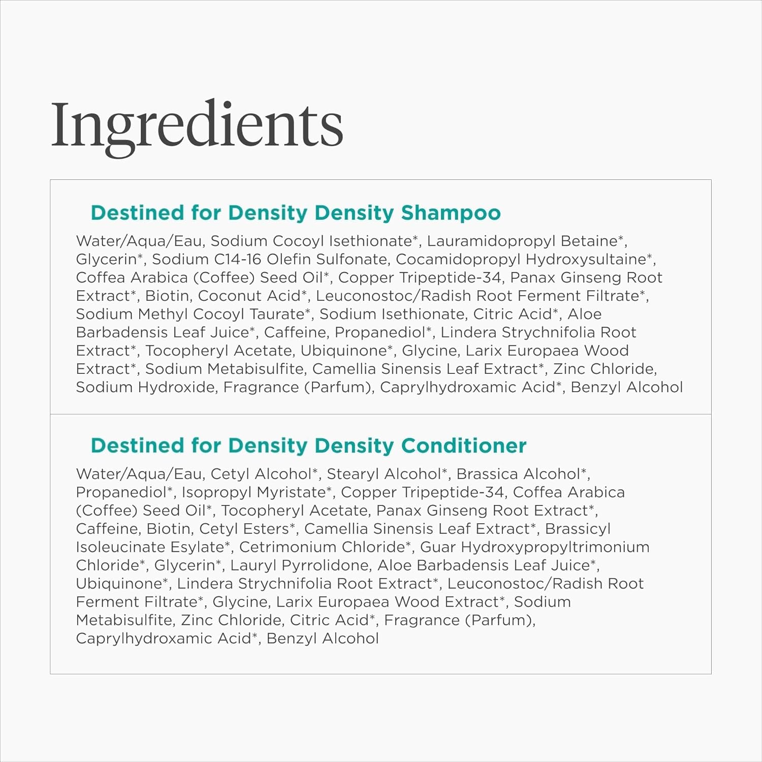 Briogeo Destined for Density box packaging emphasizes complete density care set.