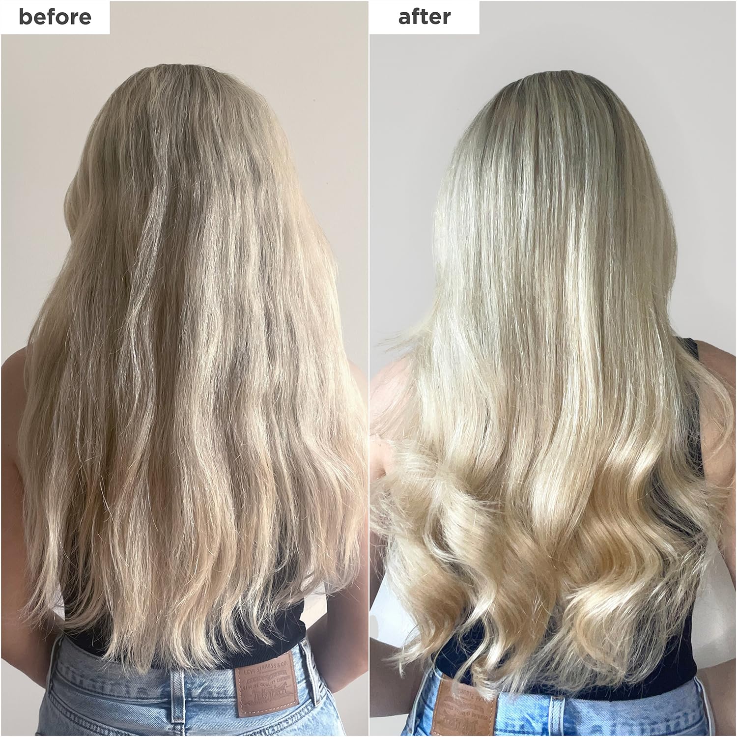 Briogeo Don't Despair, Repair Birthday Cake mask applied to hair for quick conditioning