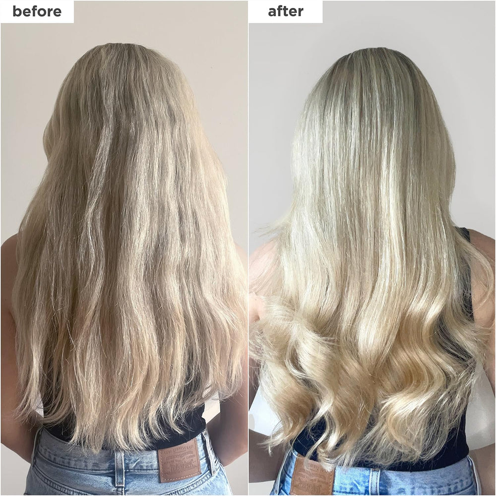 Briogeo Don't Despair, Repair Birthday Cake mask applied to hair for quick conditioning