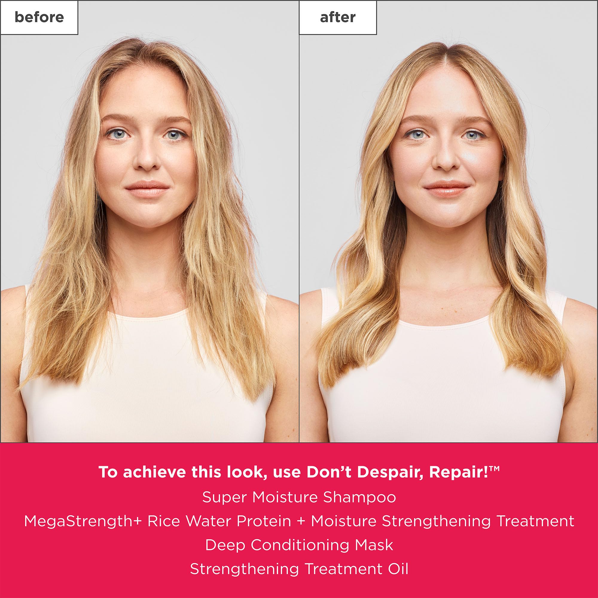 Briogeo Don't Despair, Repair! after shampoo use—replenishes moisture post-wash.