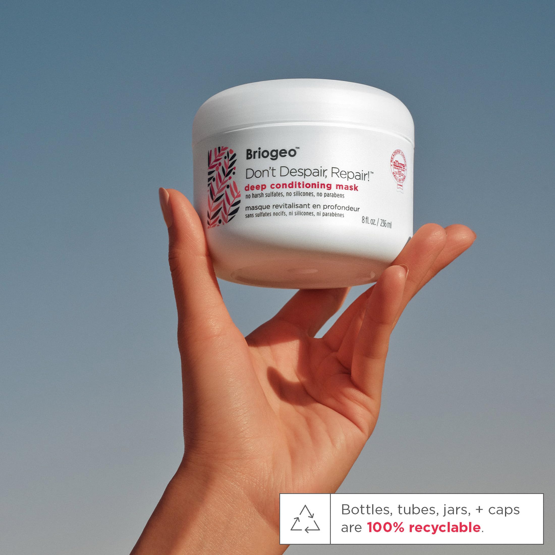 Briogeo Don't Despair, Repair! application shot demonstrates easy weekly use.
