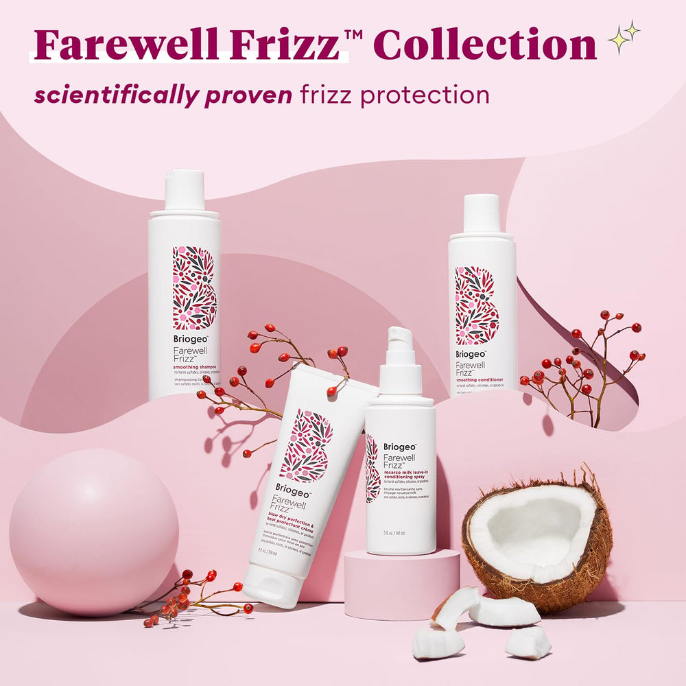 Briogeo Farewell Frizz close up with argan oil ingredient.
