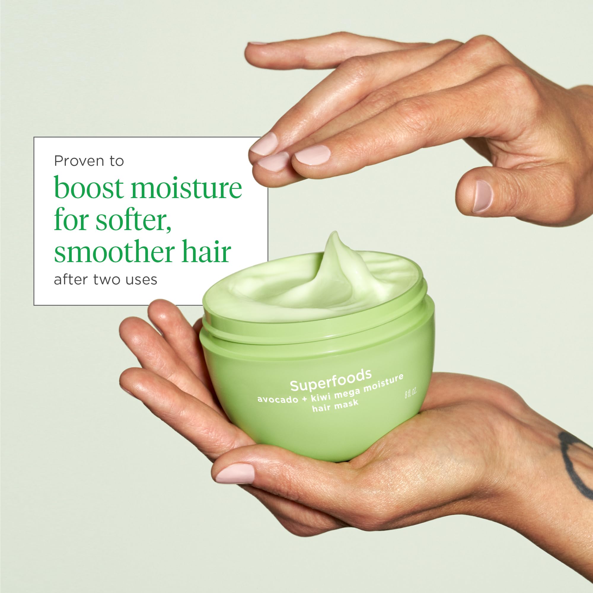 Briogeo Mega Moisture Mask packaging highlights vegan, cruelty-free formula