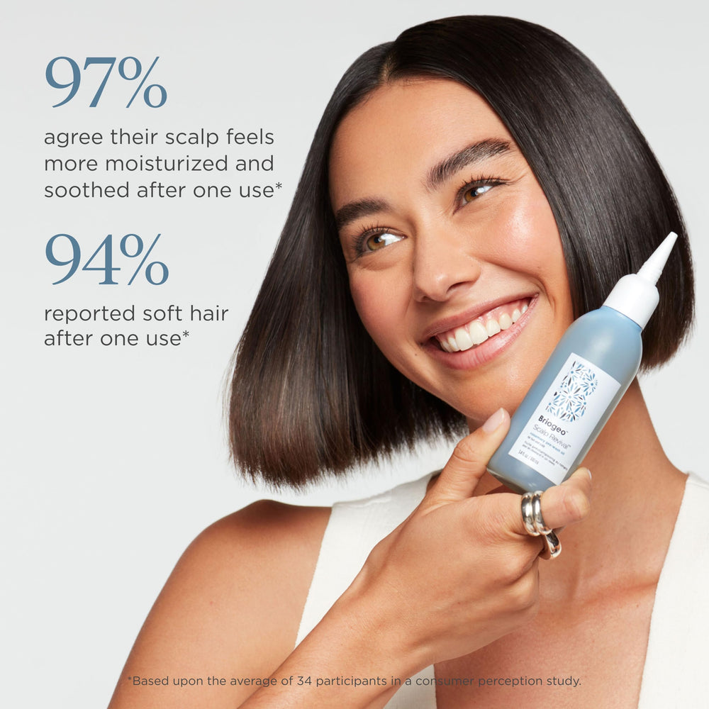 Briogeo Moisturizing castor oil on hair shaft detail