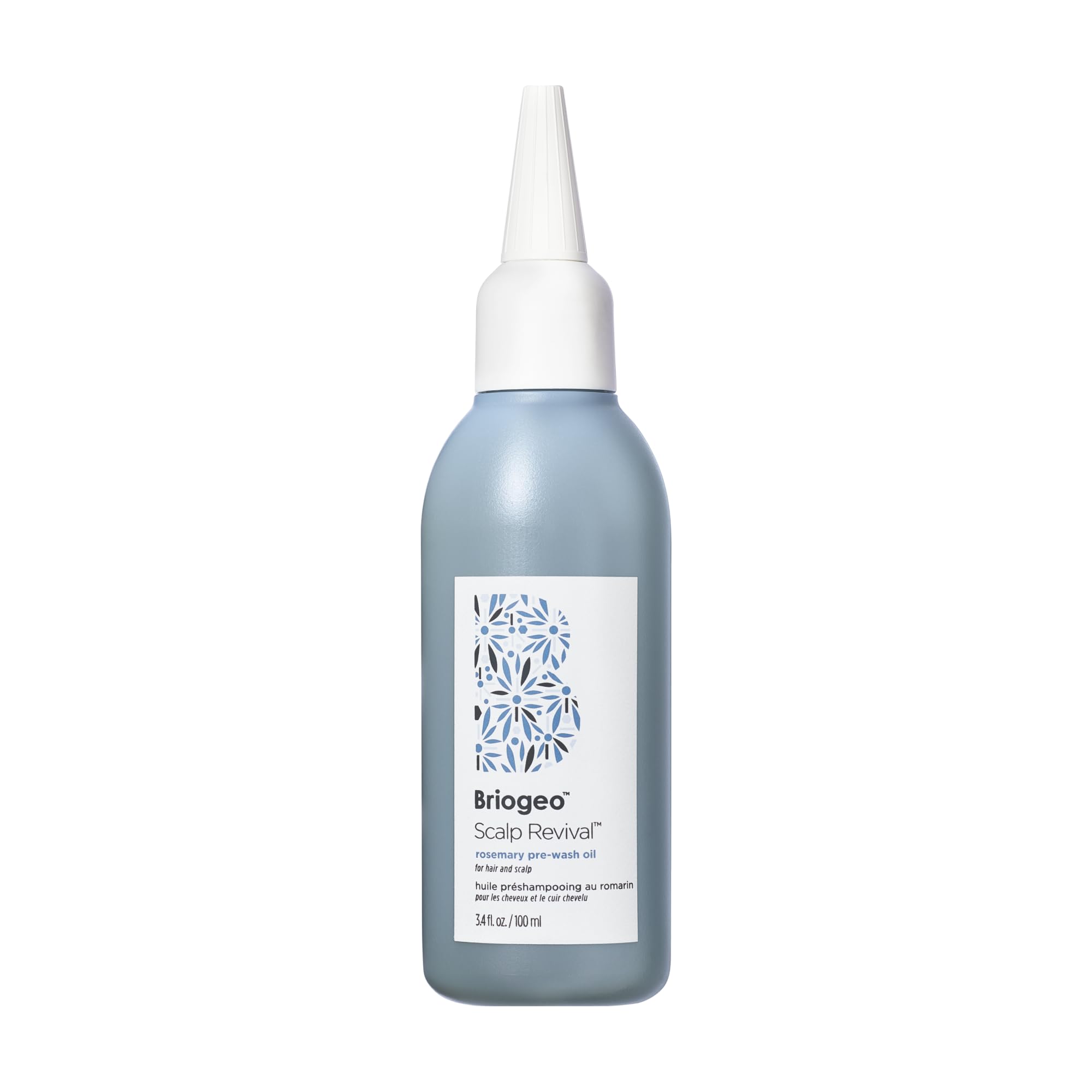 Briogeo Scalp Revival rosemary prewash bottle for soothing scalp care