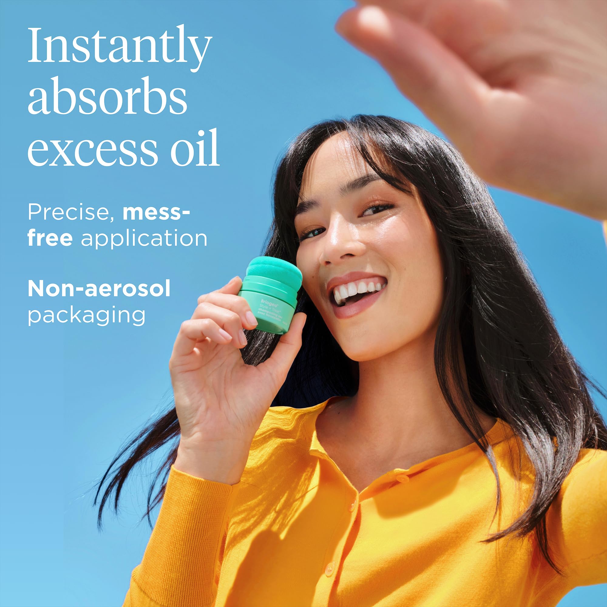 Briogeo Style & Treat Dry Shampoo Puff ingredients list highlights 92 percent naturally derived.
