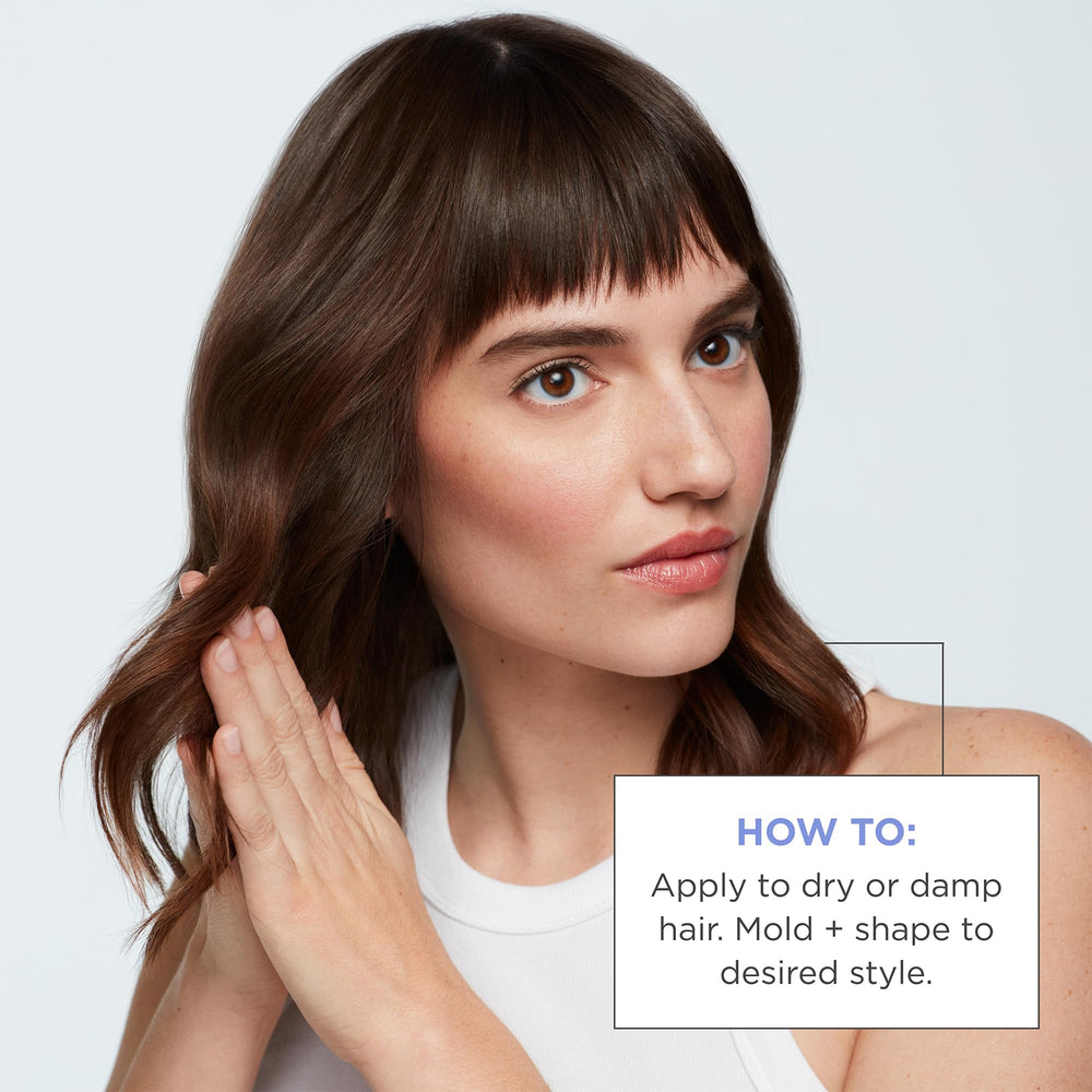 Briogeo Style and Treat Yuzu Plum Oil flyaways tamed in demonstration.