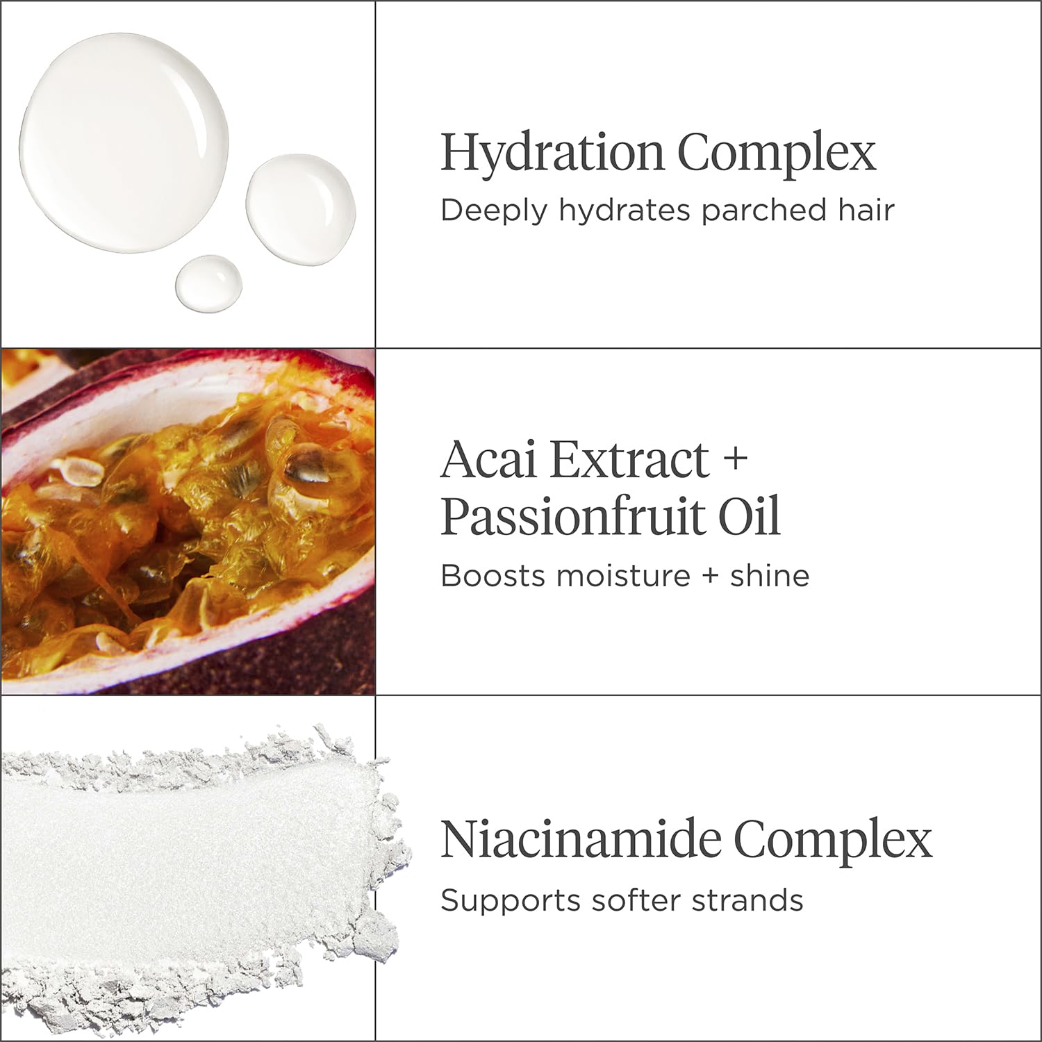 Briogeo Superfoods hyaluronic acid visual cue for deep, lasting moisture.