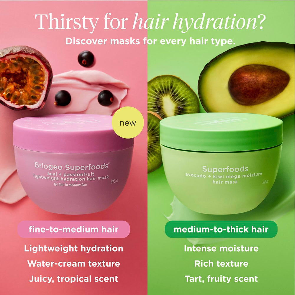 Massaging Briogeo mask into strands promotes quick moisture absorption