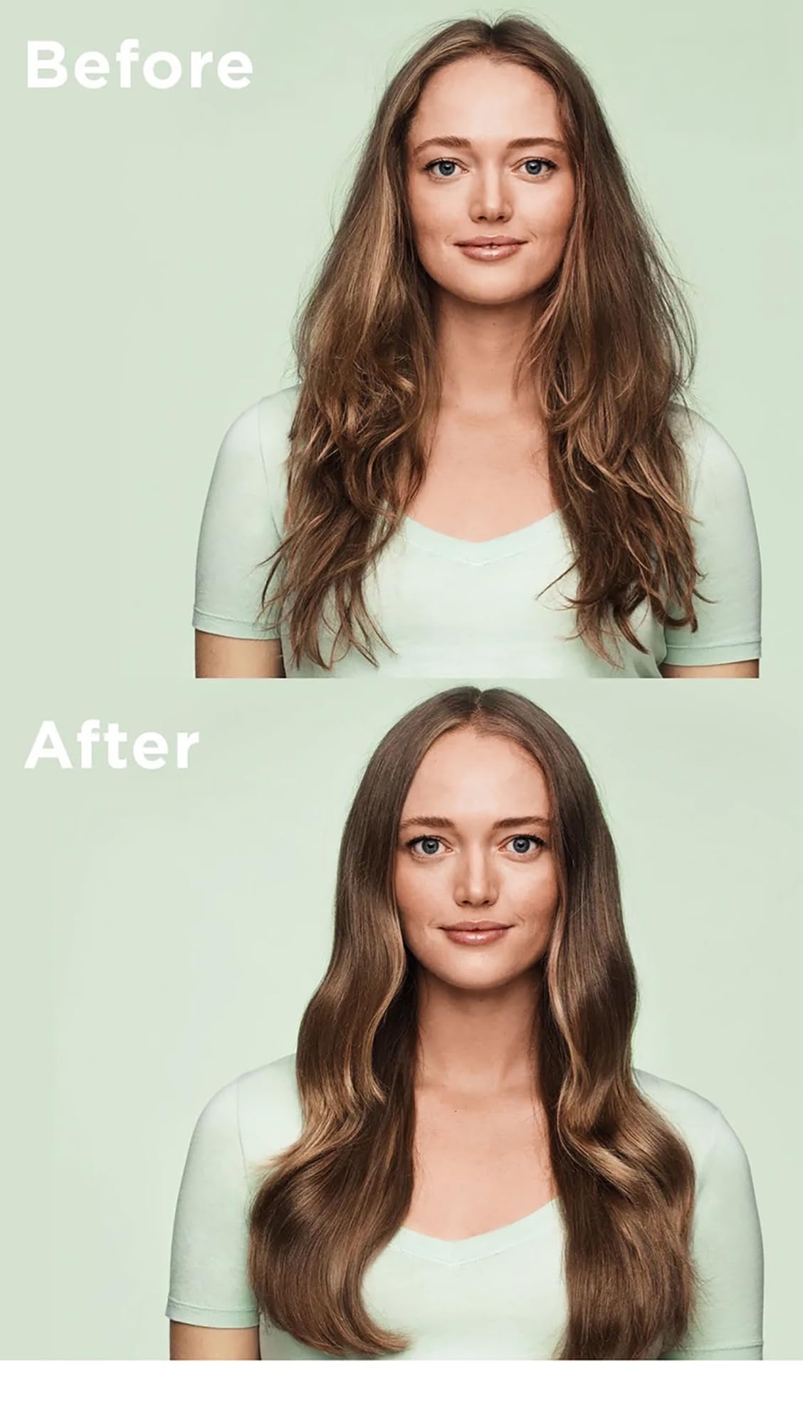 Briogeo Superfoods Apple Kale Conditioner closeup conveying shine and moisture for curls