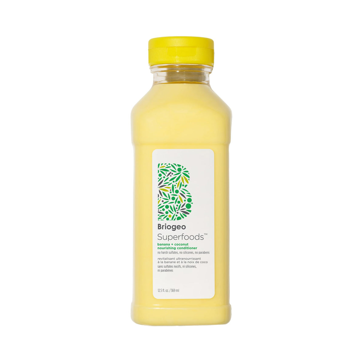Briogeo Superfoods Banana Coconut Conditioner bottle for daily moisture in dry hair