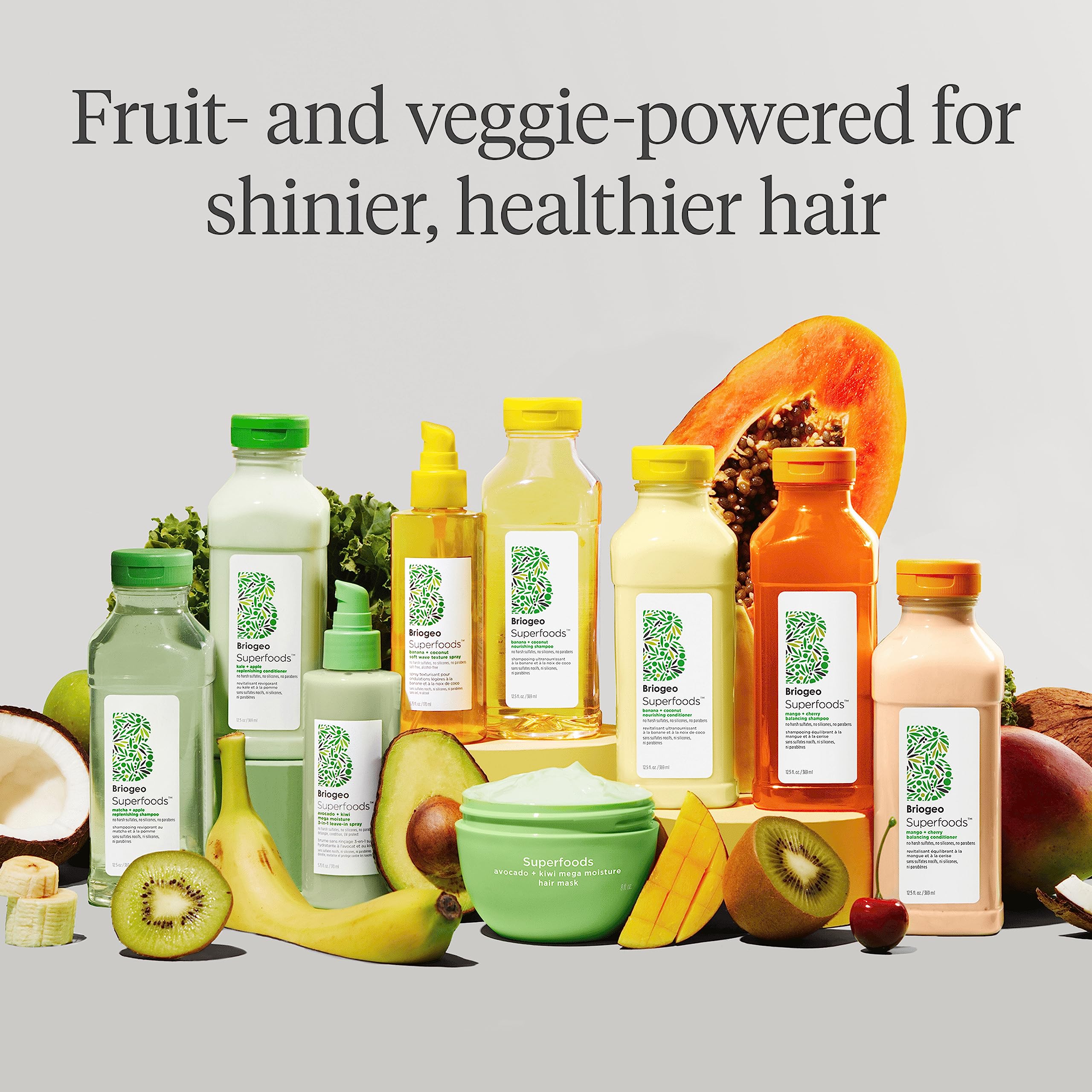 Briogeo Superfoods Banana Coconut Hair Pack açai bowl signals antioxidant protection for hair