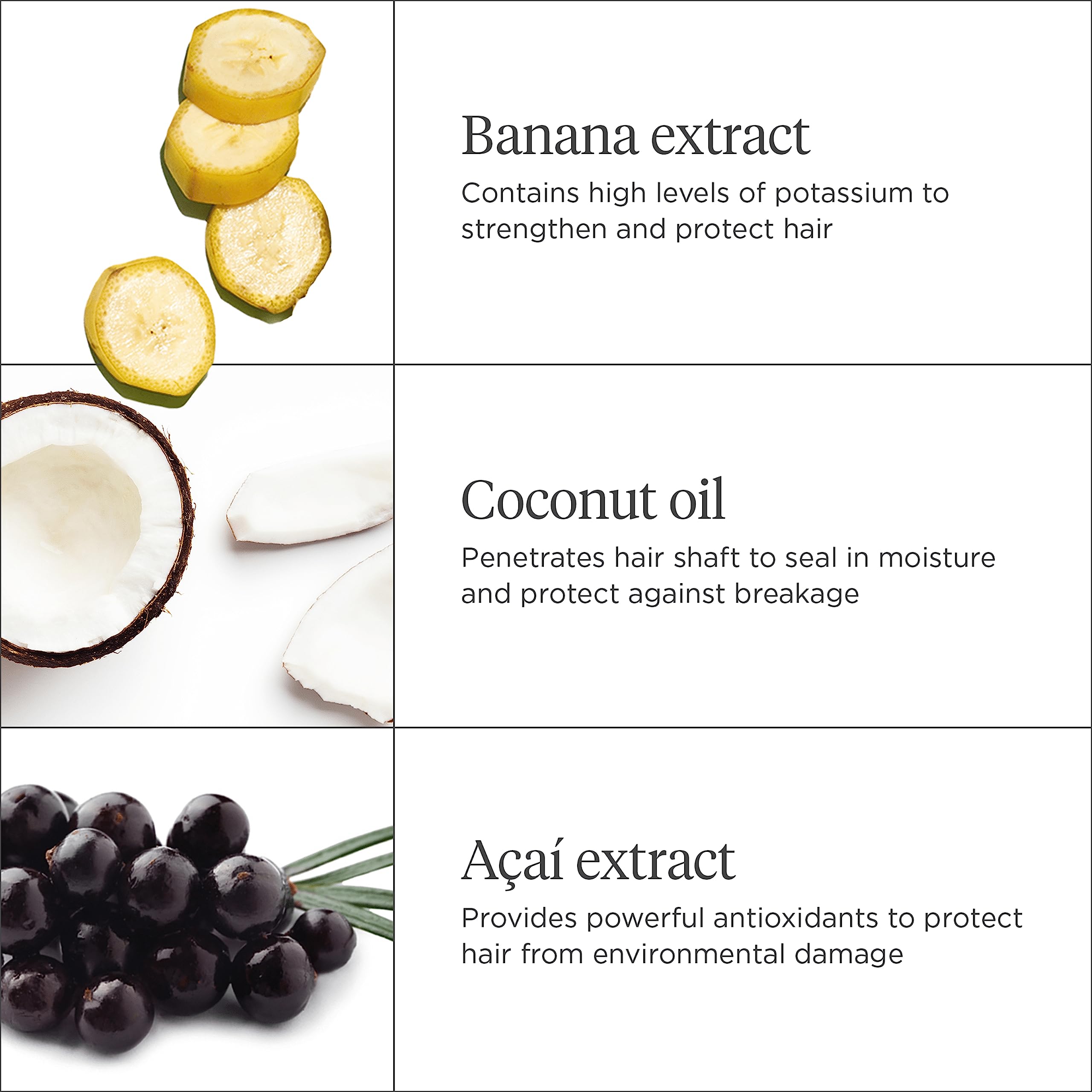 Briogeo Superfoods Banana Coconut Hair Pack banana fruit illustration hints at nourishing vitamin-rich hydration