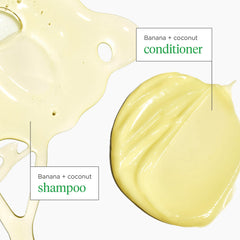 Briogeo Superfoods Banana Coconut Hair Pack coconut oil drop emphasizes moisture sealing properties