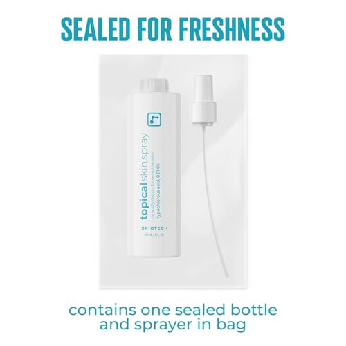 BRIOTECH HOCl facial mist bottle—refreshing, quick-drying face spray.