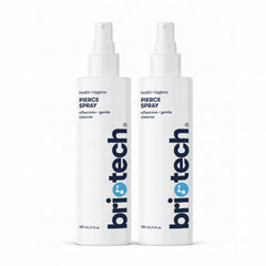 BRIOTECH Pierce Spray bottle front view for gentle no rinse aftercare