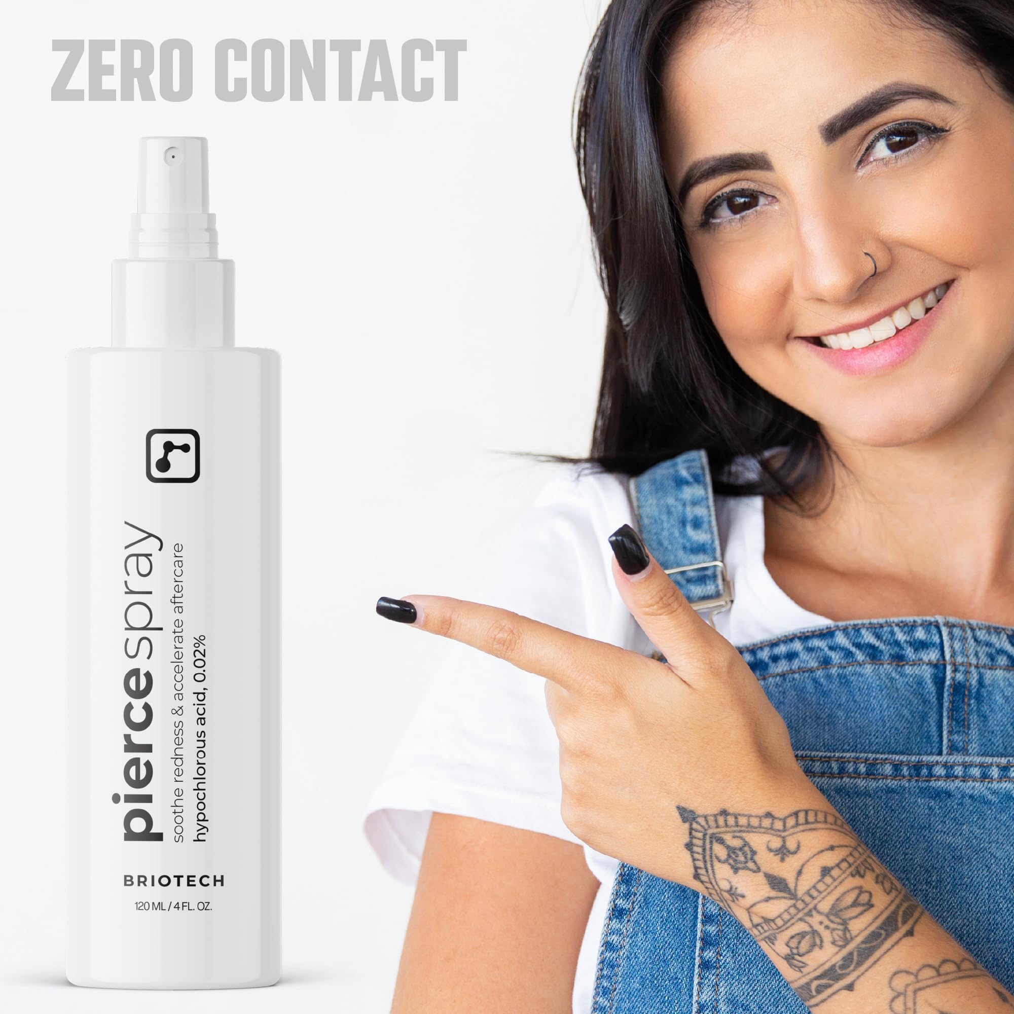 BRIOTECH Pierce Spray vegan formula label highlight