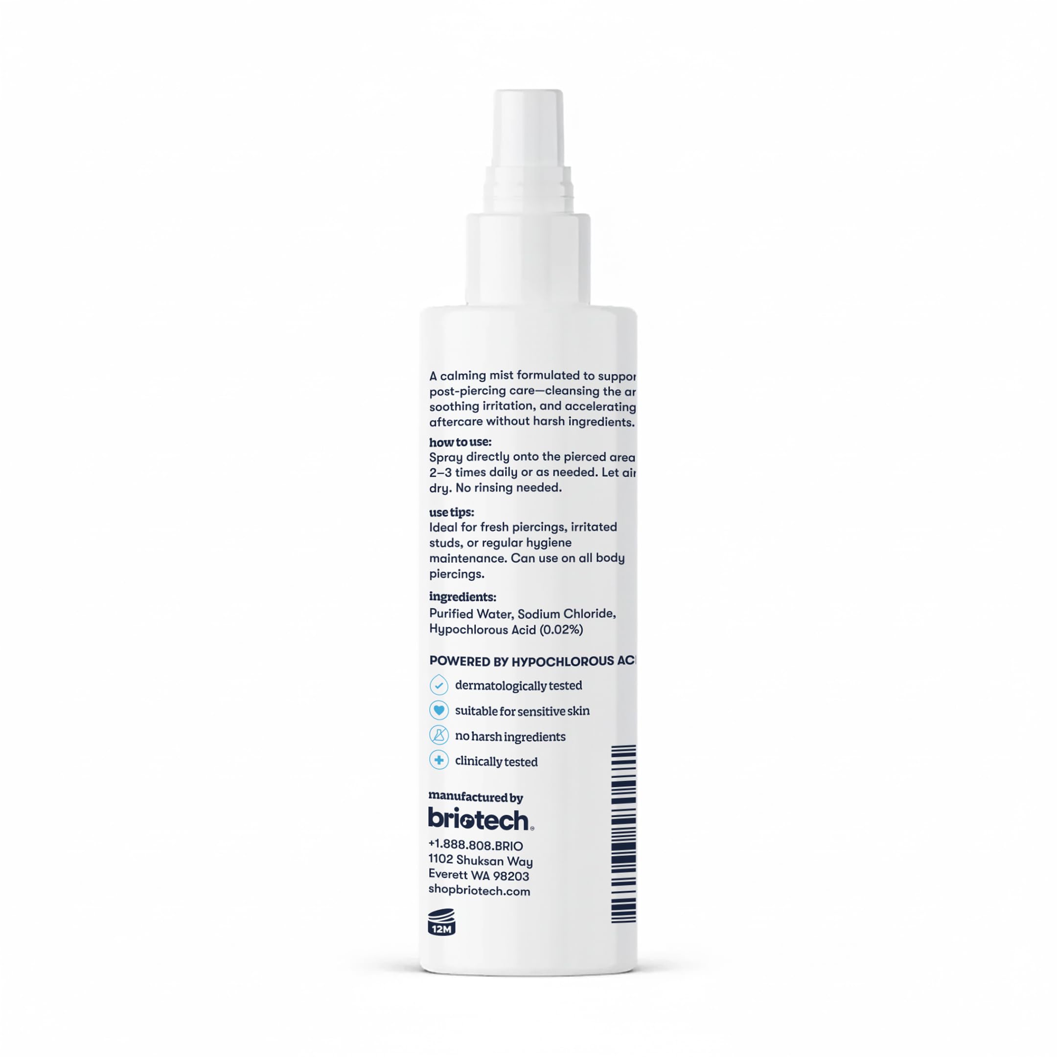 BRIOTECH Pierce Spray HOCl-based formula close-up