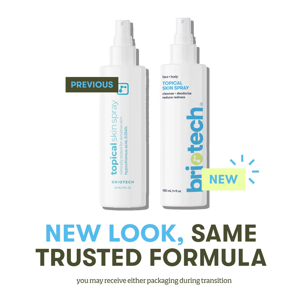 BRIOTECH use instructions spray steps illustrate quick, simple routine