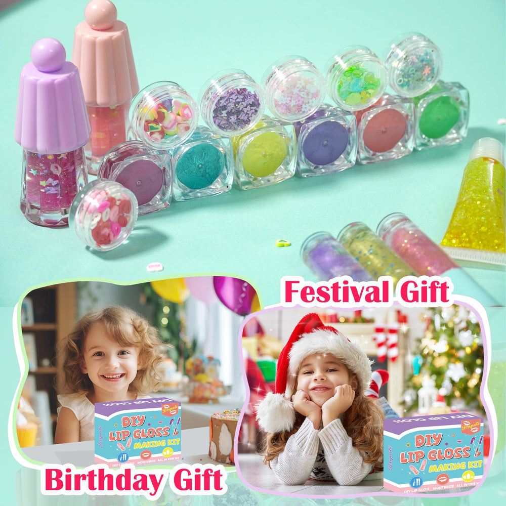 BRIPATI mushroom lip gloss tubes – cute design for easy application.
