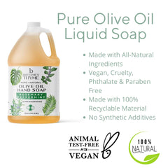 Brittanie's Thyme label highlights natural ingredients in a plant-based soap.