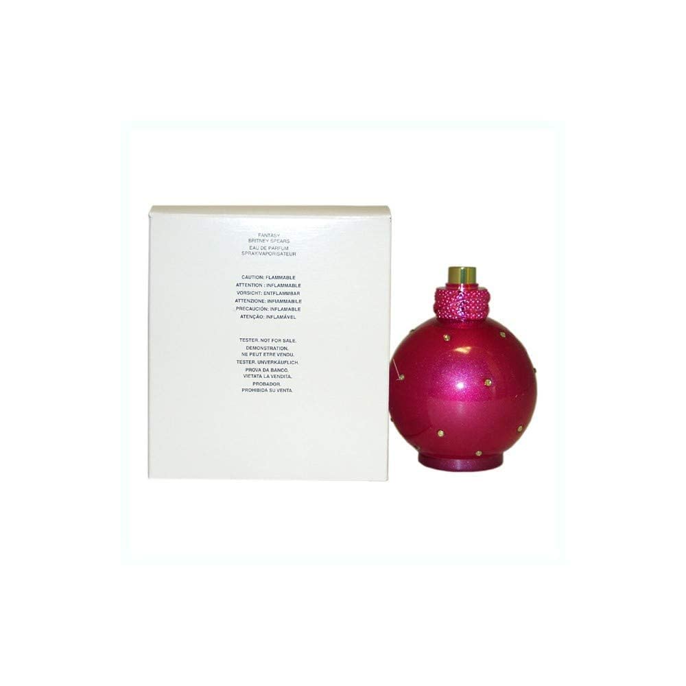 Britney Spears Fantasy bottle closeup highlights elegant cap and shimmer