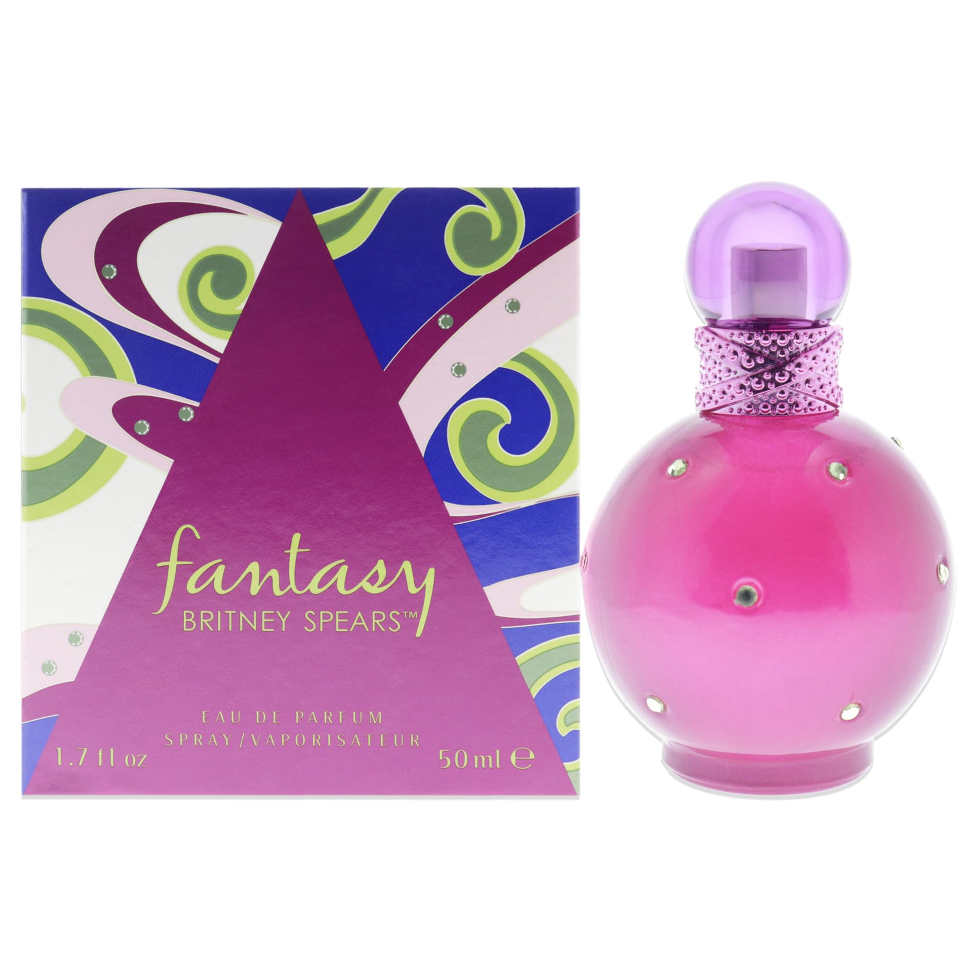 Britney Spears Fantasy bottle front—playful pink design ideal for everyday confidence.