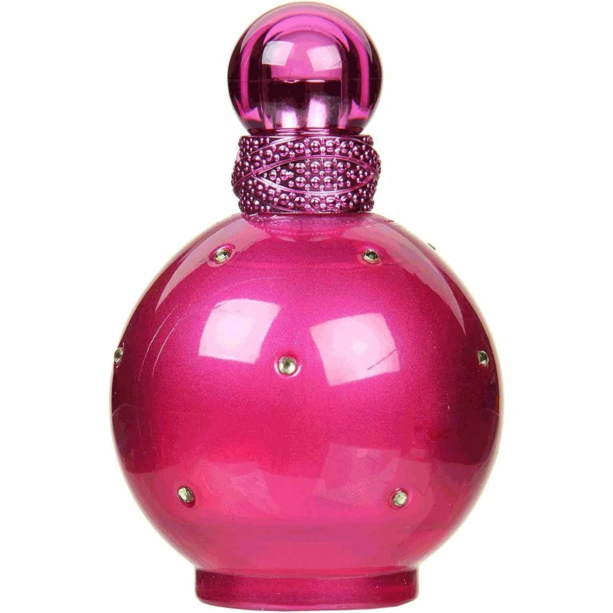 Britney Spears Fantasy bottle front shows the sparkling fruity floral fragrance for young women