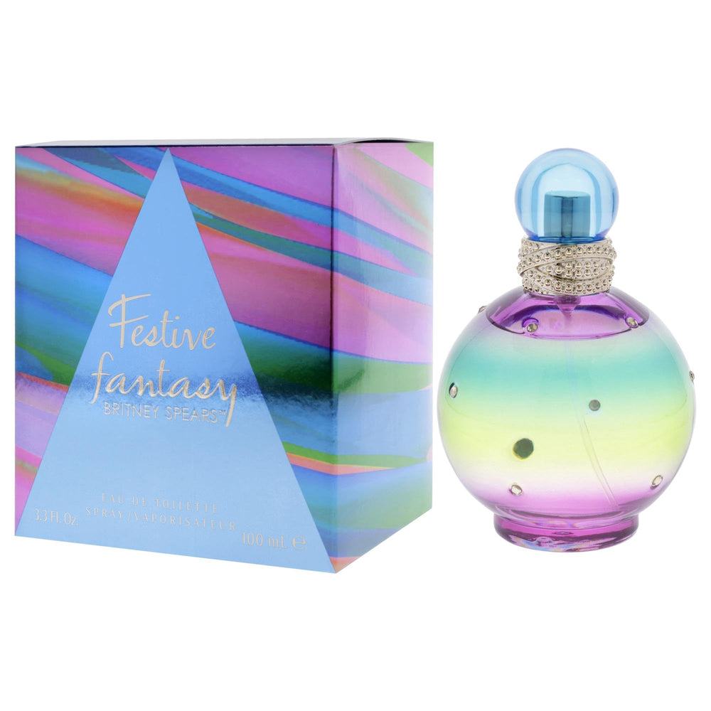 Britney Spears Festive Fantasy EDT packaging-box image ready for gifting.