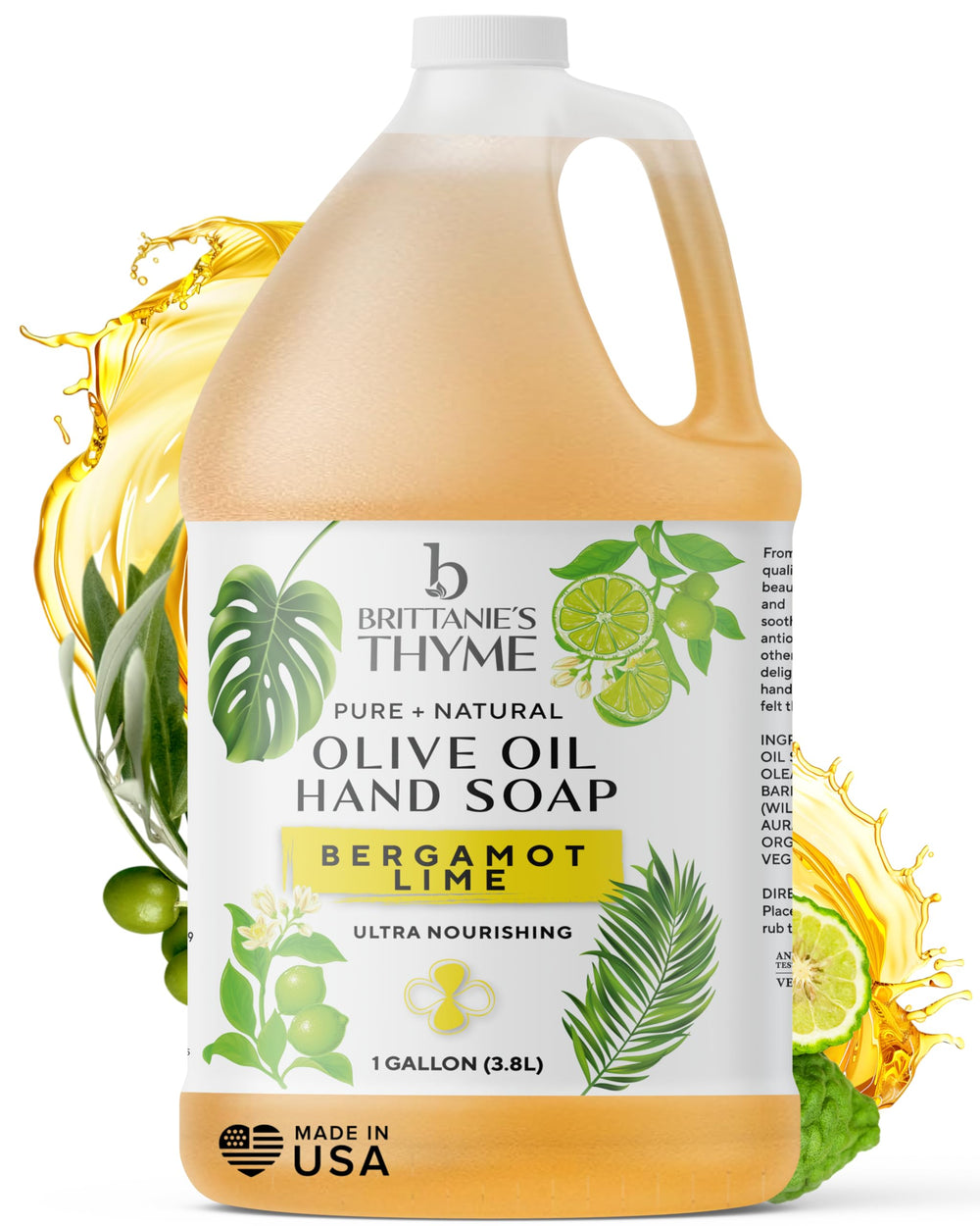 Brittanie's Thyme bergamot-lime bottle offers uplifting aroma for refreshing daily cleansing