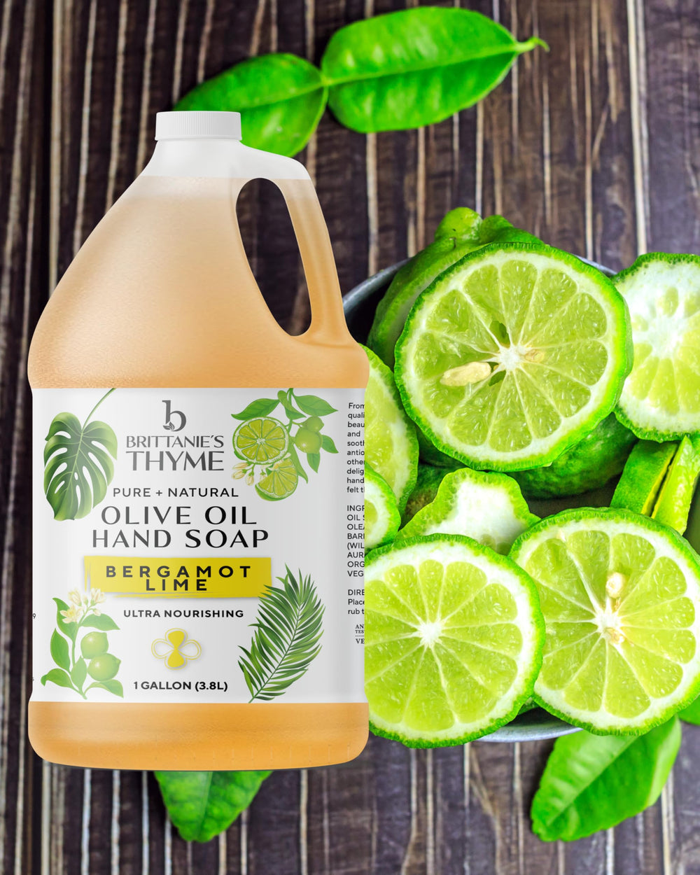 Brittanie's Thyme body-wash-face-cleanser image highlights gentle, moisturizing lather for body and face