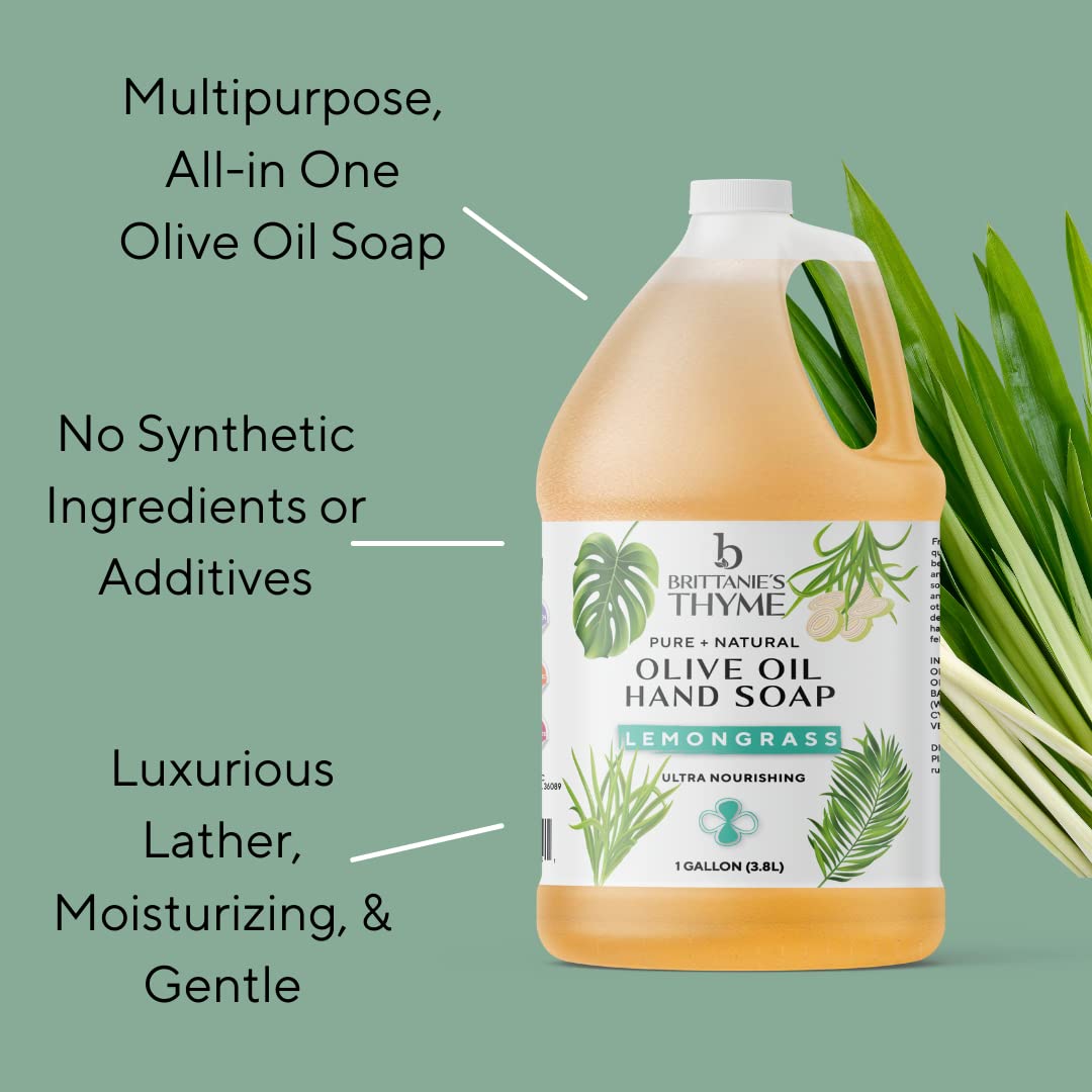 Brittanie's Thyme castile soap used as body wash in shower