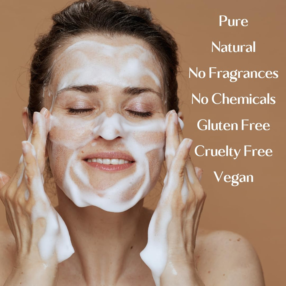 Brittanie's Thyme castile soap pour spout showcases olive-oil formula gentle on sensitive skin.