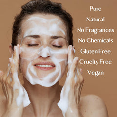 Brittanie's Thyme castile soap pour spout showcases olive-oil formula gentle on sensitive skin.