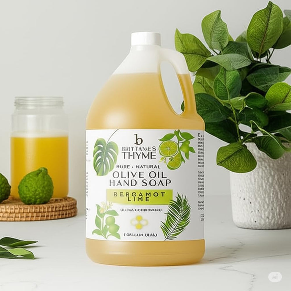 Brittanie's Thyme laundry-aid-gallon emphasizes bulk refills to save money and reduce waste