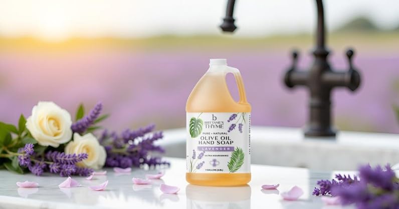 Brittanie's Thyme lavender castile soap handcrafted in small batches.
