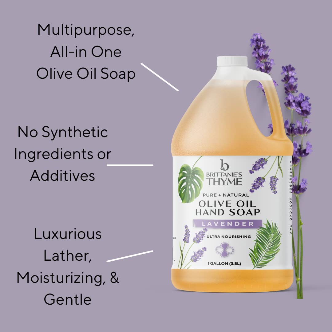 Brittanie's Thyme lavender castile soap packaging with recyclable materials.