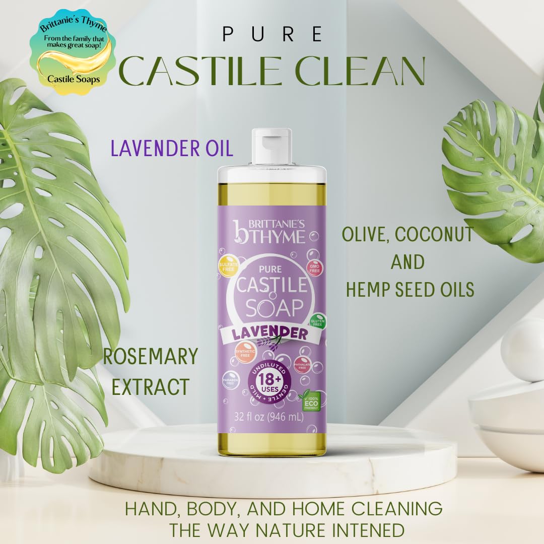 Brittanie’s Thyme lavender foaming hands image evokes a calming ritual.