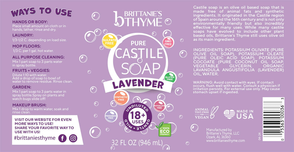 Brittanie’s Thyme Lavender refill pour image highlights a clean, refreshing scent.