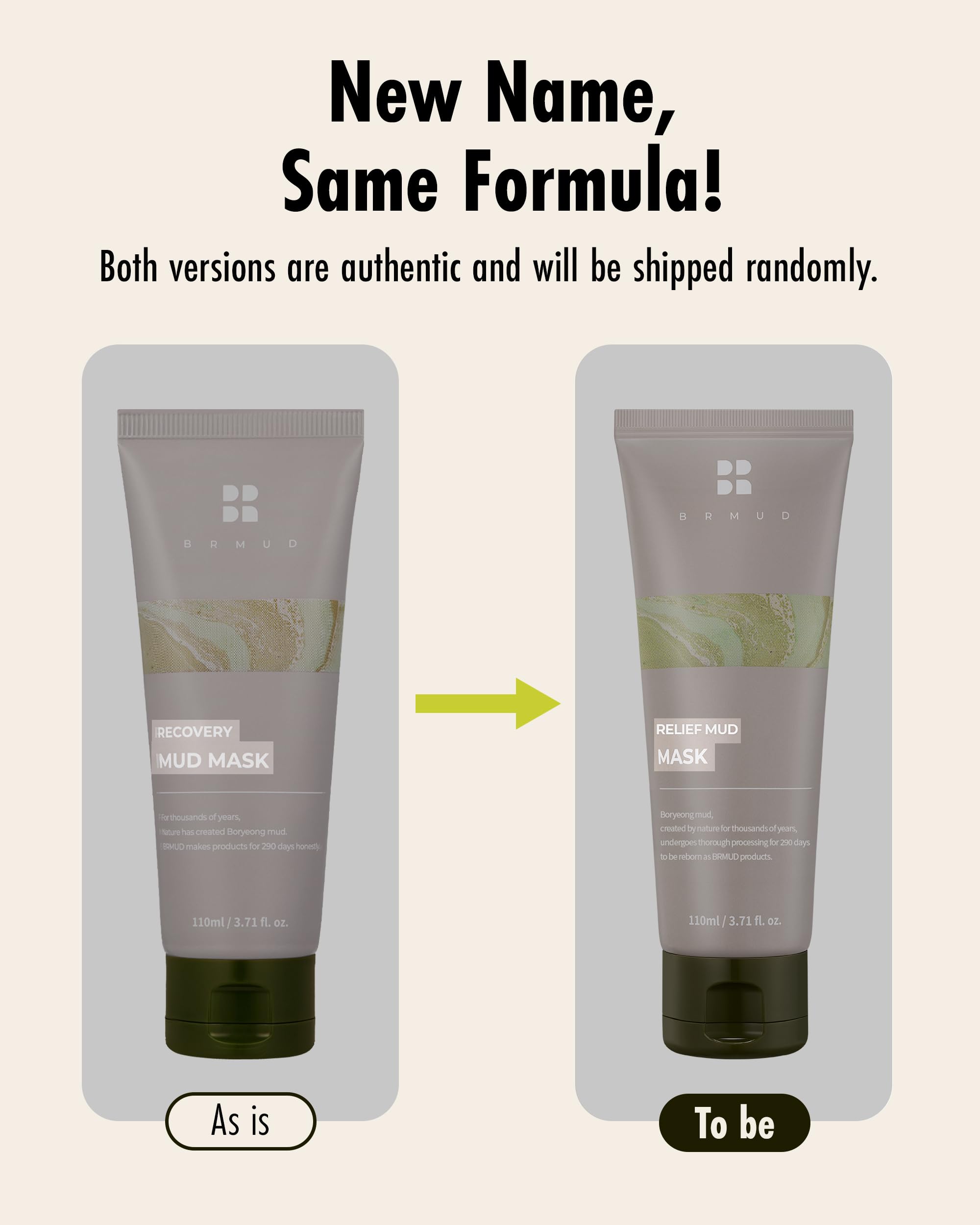 BRMUD Relief Mud Mask ceramic bowl showcases natural cleansing ingredients.
