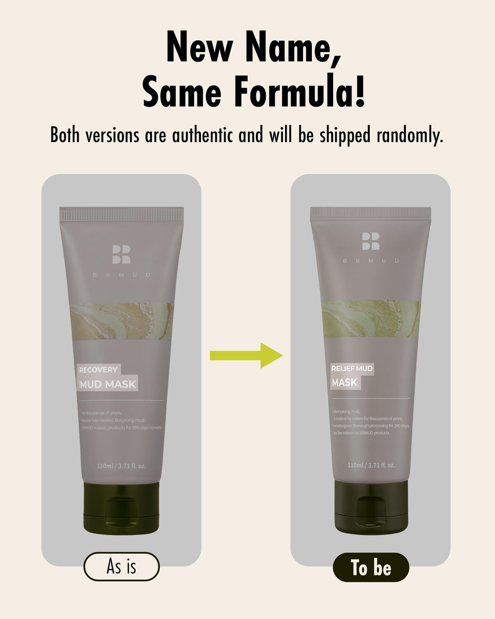BRMUD Relief Mud Mask applied to face and body for even coverage.