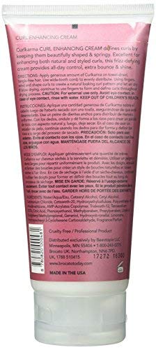 Brocato Curl Karma cream dispense demonstrates easy application and all-day moisture.
