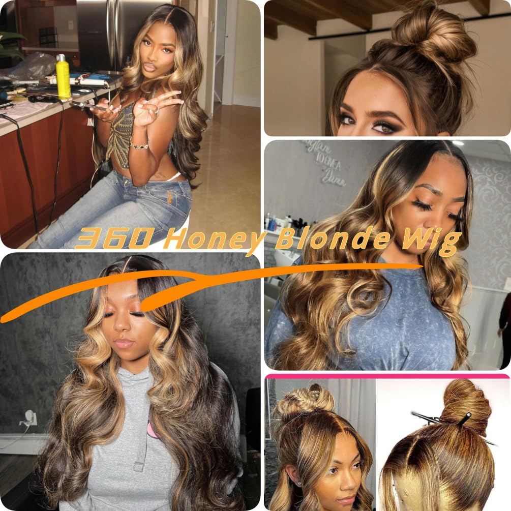 Brofiri honey-blonde wig natural hairline reduces knots for realism.